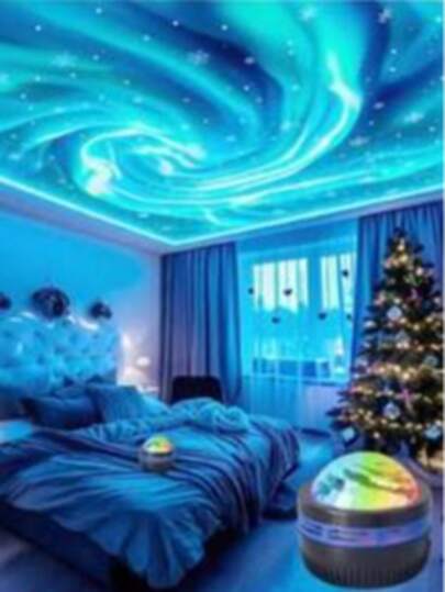 Galaxy Star Projector With Spiral Lighting Effect - USB Powered, Remote Control Night Light Suitable For Home And Office Decor, Great For Christmas, Parties And Gatherings
