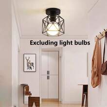 1 件北欧风格吸顶灯，创意走廊过道入口阳台更衣室书房卧室照明，铁艺灯具（不含灯泡）