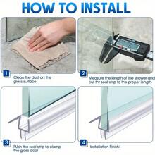 2 Packs 70cm/27.5" Shower Door Seal Strips For 4-12mm Thick Glass With Box, Extra Long, Easy Install, Stop Shower Leaks And Create A Water Barrier - 2Pcs 70cm Style2 - View 4