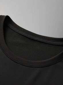 Women's Casual Psalm 91 Graphic Curve Plus Size T-Shirt, Faith-Inspired Short Sleeve, Letter Print Top, Comfort Fit Apparel Tee, Graphic T-Shirt - Casual Black Tee With Playful Lettering, Short Sleeve Crew Neck, Perfect For Spring & Summer Curvy Plus Size Clothes - 黑色 - 查看 4