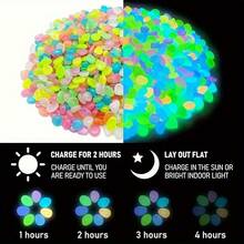 1000pcs 17Oz Glowing Stone Rocks Glow In The Dark, Luminous Decorative Pebbles Stones For Garden, Walkways, Houseplants, Park, And Aquarium