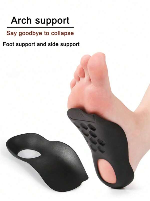 1 Pair Comfortable PVC Arch Support Insoles, Soft & Cushioned To Relieve Foot Pressure For Casual Daily Wear