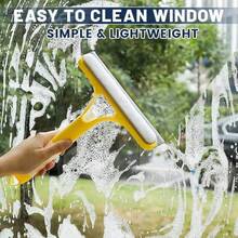 3-In-1 Sprayer Bristle Brush Wiper Strip Window Cleaning Wiper Multifunctional Glass Mirror Wiper Microfiber With Spray Bottle Scrub Home Car Cleaning And Home Cleaning Tools Suitable For Outdoor Gardens Clean Yourself Car Doors, Windows And Windshield Cleaner Portable Easy Storage (White + Yellow + Blue) - Multicolor - View 3