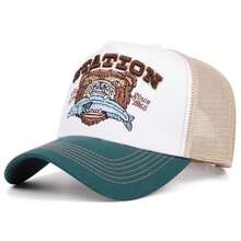 1 件男士字母熊刺绣卡车司机帽 - Trucker Hat - 查看 7