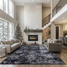 Übergroße Teppiche für das Schlafzimmer, dicke, samtig-flauschige Teppiche für das Wohnzimmer, dicke und strapazierfähige Teppiche als Schlafzimmerdekor, moderne, weiche, flauschige Teppiche für das Wohnzimmer, elegante Wohnkultur, minimalistischer Stil für das Wohnzimmerdekor, in verschiedenen Größen erhältlich.