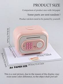 Electric Large Capacity Piggy Bank, Automatic Money Rolling, Fingerprint/Password/Key Unlocking, Switchable Chinese/English Voice, Gift For Boys & Girls, Some Accessories Random, Batteries Not Included - Multicolor - View 9