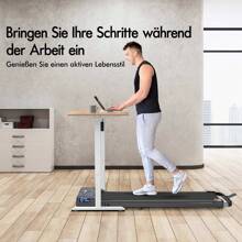 BLACK LORD Smart Walking Pad, 2 In 1 Under Desk Treadmill For Home Office, Portable Walking Jogging Machine With App And Remote Control, Fitness Data Recording - EU C Type Plug(220-240V) - View 2