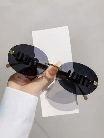 1 Pair Women's Fashionable Retro Oval Fashion Glasses, Made Of High-Quality Materials, Lightweight And Comfortable, Designer Brand Luxury Fashion Glasses. Suitable For Fashionable Tropical Beach Vacation, Resort Wear, Fashion Glasses, Classic Driving, Fishing, Travel, Shopping, Outdoor Sports, Tourism, Camping, Hiking, Leisure Eye Protection, Anti-Glare, Anti-Reflection.