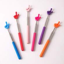 1/3/5pcs Retractable Finger Pointer StickColorful Telescopic Teaching Pointer Stainless Steel Construction Mini Collapsible Design For Classrooms, Presentations Whiteboard Use Smooth Extension, Portable Durable Essential Classroom Supply For Teachers, Trainers Art Instructors Ideal For Lectures, Workshops Group Demonstrations - Random Color - View 3