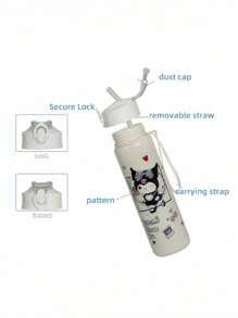 Sanrio 1 كوب سعة كبيرة 26 أونصة مقاوم للتسرب مع غطاء قابل للقفل ومقبض - تصميم شخصية كيوت - مناسب للسفر والمدرسة والنادي وهدايا عيد الميلاد والكريسماس - ضروري للمعجبين ، خيار مثالي للعطلات