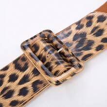 Women's Stretchy Belt 1950s 3 Inch Wide Elastic Belts - Leopard - View 4