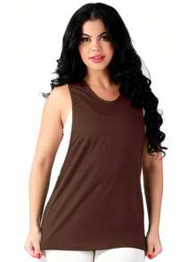 Work Fitness Kit 2 Women's Long Sleeve Tank Top Gym - 綠色和棕色 - 查看 6