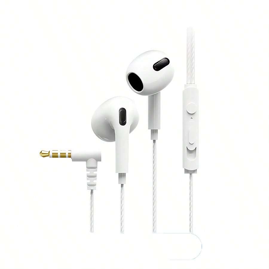 HP Tai nghe nhét tai 1127 giao diện kép chuyển đổi miễn phí khoang kim loại chất lượng âm thanh trung thực cao đa chức năng điều khiển qua dây điện thoại di động phổ thông máy tính xách tay màu trắng 3,5 mm - Trắng 3,5mm - Xem 1