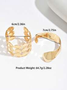 Set di 4 braccialetti regolabili in metallo minimalisti con motivi floreali e geometrici, adatti all'estate e alle vacanze, decorazioni di alta qualità per Ognissanti