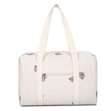 大容量手提妈咪包，带奶瓶和尿布收纳的尿布包，绣花熊孕妇包