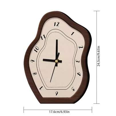 Zazumi 1PC Home Decoration Desktop Clock, Retro Creative Table Clock, Entrance Clock, Wall-Mounted Clock, Living Room Entrance Display Clock, Silent Battery-Powered Back To School Room Decor School Supplies