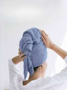 1 件速干发巾，女士超细纤维发巾 - 速干头巾，适合长而浓密的卷发 - 超柔软发巾，带松紧带，女士大号超细纤维发巾，防毛躁干发巾，带松紧带，速干 | 超强吸水 | 速干头巾，适合湿发、卷发、长而浓密的头发，展开后可做成浴巾，用于美容院、酒店运动、家庭必需品、毛巾、皮肤护理 - 彩色 - 查看 3