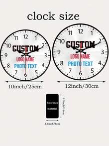 1 Piece 10/12 Inch Custom Photo Wall Clock - Silent Non-Tick Wooden Digital Clock, Personalized Gift For Valentine's Day, Wedding, Home Decoration, Office Or School (Batteries Not Included), Clock Wall Decoration, Living Room Home Decoration, Living Room Decoration, Wall Decoration, Home Decoration,