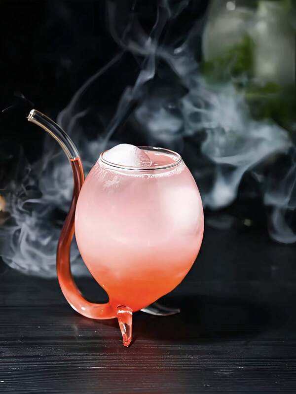 1 pezzo Bicchiere da cocktail creativo a tema vampiro per Ognissanti, stile nordico, bicchiere per vino rosso da vampiro con beccuccio lungo in cristallo, bicchiere da cocktail per bar