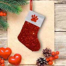 1pc Sequin Personalized Initials Christmas Stockings, Christmas Gift Bag, Fireplace Christmas Tree Hanging Socks, Festive Party Decorations, No Electricity Needed, Christmas Alphabet Letter Socks, Christmas Tree Ornament, Christmas Home Decor Room Party Decoration, Best For Christmas Decorations