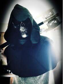 Gorro de capucha de bruja, capa con capucha de aspecto siniestro para Halloween, disfraz de cosplay, gorro de capucha medieval vintage, capucha de hechicero, wicca, pagano