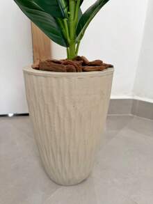 Artificial Ficus Lyrata With Wavy Cone Pot Home Garden - Beige - View 5