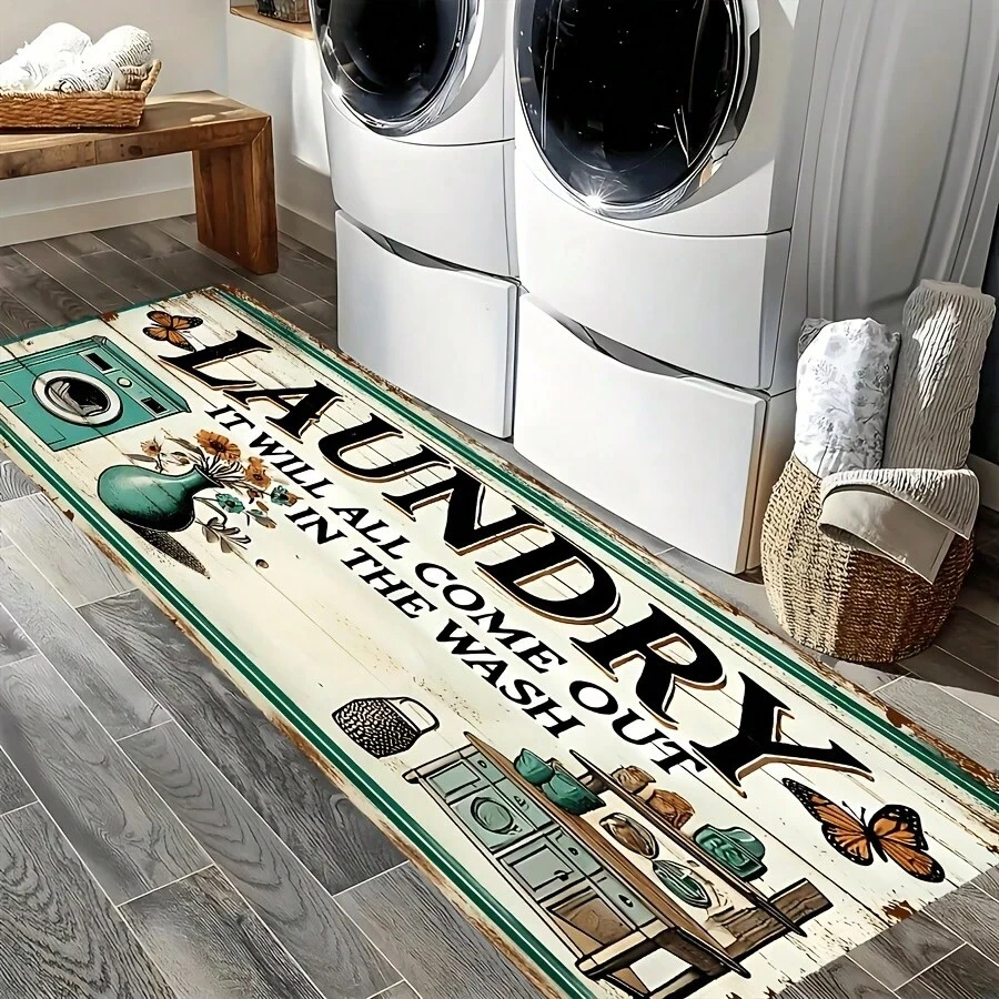 Anti-Slip And Oil-Proof Floor Mats For Kitchen, Living Room, Laundry Room, And Bathroom Decoration. Available In A Variety Of Carpet Sizes. Soft, Waterproof, Machine Washable, And Stain Resistant.