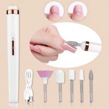 Portable Nail File, Electric Nail Drill, Comes With 5 Accessory Drill Bits, USB Rechargeable, With LED Light, Adjustable Speed, Suitable For Manicure And Nail Care Tools - Multicolor - View 10
