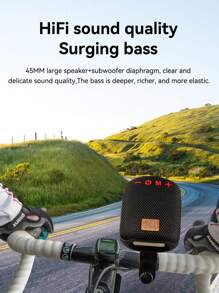 T&G Altavoz portátil con clip T&G TG392, resistente al agua IPX4, graves potentes, adecuado para ciclismo, con salida de audio para tarjeta/USB y excelente calidad de graves para tu disfrute