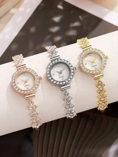 1Pc Women's Drawstring Strap Fashionable, Casual, Elegant, Compact, Light Luxury Circular Dial Quartz Watch Suitable For Daily Wear Or Holiday Gifts