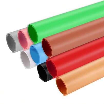 Pannello di sfondo in PVC satinato, tessuto per fondale fotografico, riflettore per riprese, 120 x 60 cm