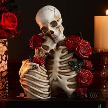 Skelett Dekoration für Halloween: Harz Gotik Stil Skelett Paar Statue, Vintage Heim Dekoration Regal Kamin Kaminsims Sammlerstück Hochzeitsgeschenk