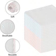 20 Pack Muslin Washcloths, Reusable Washcloths, Soft And Lightweight Muslin Cloths For Babies