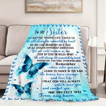 Fashion Letter Print Blanket, Modern Style Throw, Outdoor Camping Blanket, Soft Comfortable Travel Sofa Bed, Office Home Decor Friends Birthday, Suitable And Girls280gsm Room Decor Home Essentials Decor Bedroom