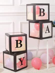 Hộp thư mini trong suốt, hộp bóng bay in tên theo yêu cầu dùng trang trí sinh nhật, đám cưới, tiệc sinh nhật lần thứ nhất / dành cho người yêu / người thương / em bé, hộp trong suốt lớn trang trí Giáng sinh, trang trí tiệc ngày lễ, trang trí nhà cửa, trang trí lò sưởi, hộp trang trí phòng tắm. - màu đen - Xem 8