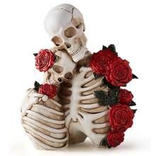 Skelett Dekoration für Halloween: Harz Gotik Stil Skelett Paar Statue, Vintage Heim Dekoration Regal Kamin Kaminsims Sammlerstück Hochzeitsgeschenk