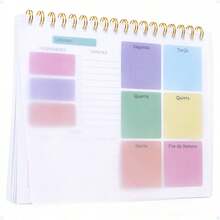 Weekly Desk Planner Notebook With Divisions For Task Organization - 50 Sheets Back To School - 彩色 - 查看 7