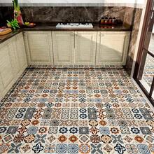 1 Roll Boho Geometric Pattern Self-Adhesive Removable Vinyl Floor Tile Sticker, 15.76 Inch Wide, Stickers, Wall Decal, Vinyl Decal For Home Decorations, Spring Decoration Items Refresh Your Home, Rama Decoration Stickers Floor Tiles Flooring Floor Tiles Self Adhesive Floor Tiles Peel Stick Living Room Decor Room Decor Kitchen - Multicolor - View 15