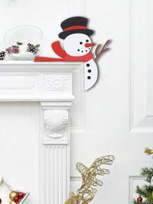 1 pieza Decoración de marco de puerta de madera de Navidad, Decoraciones de marco de puerta con diseño de muñeco de nieve de Navidad, Decoraciones de Navidad para el hogar 2025, Regalos de Navidad, Decoraciones de puerta de Navidad, Regalos de Año Nuevo 2026, Decoración para vacaciones y días festivos, Decoración versátil para habitaciones, Decoración diaria para marcos de puertas