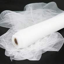 Tulle Fabric Rolls, 54 Inch By 10 Yards (30 Ft) Tulle Ribbon Wedding Party Decoration Sheer Fabric Spool Bolt, Ceiling Decor, Tutu Skirt, Wrapping, Soft & Drape () - Baby Pink - View 1