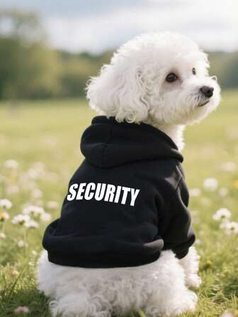 1 件宠物连帽衫，保暖内衬宠物衣服，适合小型犬猫，适合秋冬季