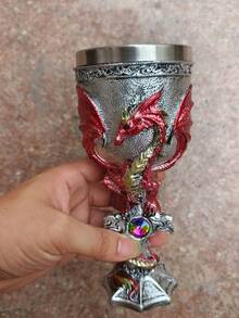 Stainless Steel Dragon Warrior Goblet - Perfect For Halloween And Christmas, Elegant Tabletop Decor, Reusable And Insulated, Ideal For Christmas, Thanksgiving - Multicolor - View 11