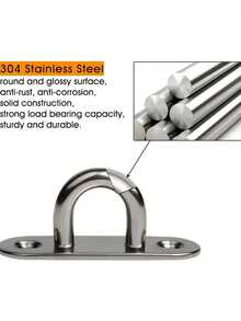 30 piezas, que incluyen un juego de 10 ganchos de tornillo de acero inoxidable y 20 tornillos de montaje, placa de ojo M5 con anillo, para equipos marinos, montajes de techo y pared de gran resistencia