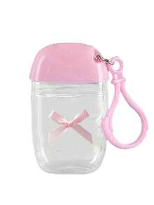 粉色透明空瓶洗手液配粉色丝带蝴蝶结，30ml，旅行装，支架挂钩钥匙扣，粉色翻盖，盖子可重复使用，便携式空瓶可重新填充，化妆品容器，适用于液体乳液，旅行必需品，宿舍必需品，适合女性，妈妈，老师，朋友，学生，返校和老师，情人节礼物，母亲节礼物，1盎司（约28.3克） - 彩色 - 查看 15