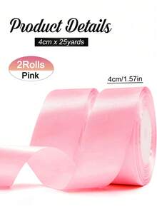 1/2/4 Cuộn Ruy băng satin 4cm tự làm Ruy băng thủ công dùng để làm bó hoa, gói quà, đồ thủ công, làm nơ, trang trí tiệc cưới, ngày của mẹ, tiệc sinh nhật (25 yard/cuộn) - Nhiều màu - Xem 21