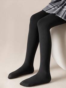 Thermal Kids Girl Tights For Thicken Pantyhose Thermo Fleece Stockings Solid Winter Leggings Kids Fleece Lined High Waist Elasticity Pant Slim Thicken Tights