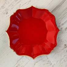 40pcs/60pcs/100pcs Red And Black Paper Plates - Sturdy Disposable Plates Suitable For Party/Wedding/Birthday/Anniversary/Celebration/Christmas - Includes 10-Inch Dinner Plates And 7-Inch Dessert/Salad Plates, Fits All Party Tableware - Red and Black - View 3