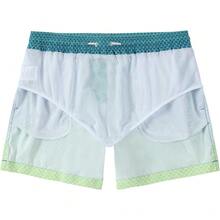 Men's Swim Shorts 5 Inch Swimwear Swimming Trunks For Men Beach Shorts - Green Gradient - View 2