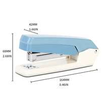 Deli Blue Stapler, Steel Core With ABS Housing, Compact Size, 50-Staple Capacity For School & Office