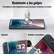 Protectores de pantalla de vidrio templado para Nintendo Switch 2 (modelo 2025) - Protección anti-arrugas HD transparente, guardia de pantalla con acabado brillante, cubierta de pantalla de juego duradera, protector de pantalla de juego | Protector con acabado brillante | Protectores de vidrio templado, protectores de pantalla para Switch - 2 pieza - Ver 8